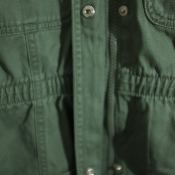 Justice girls green utility jacket with grey hood 12 - Picture 7 of 7